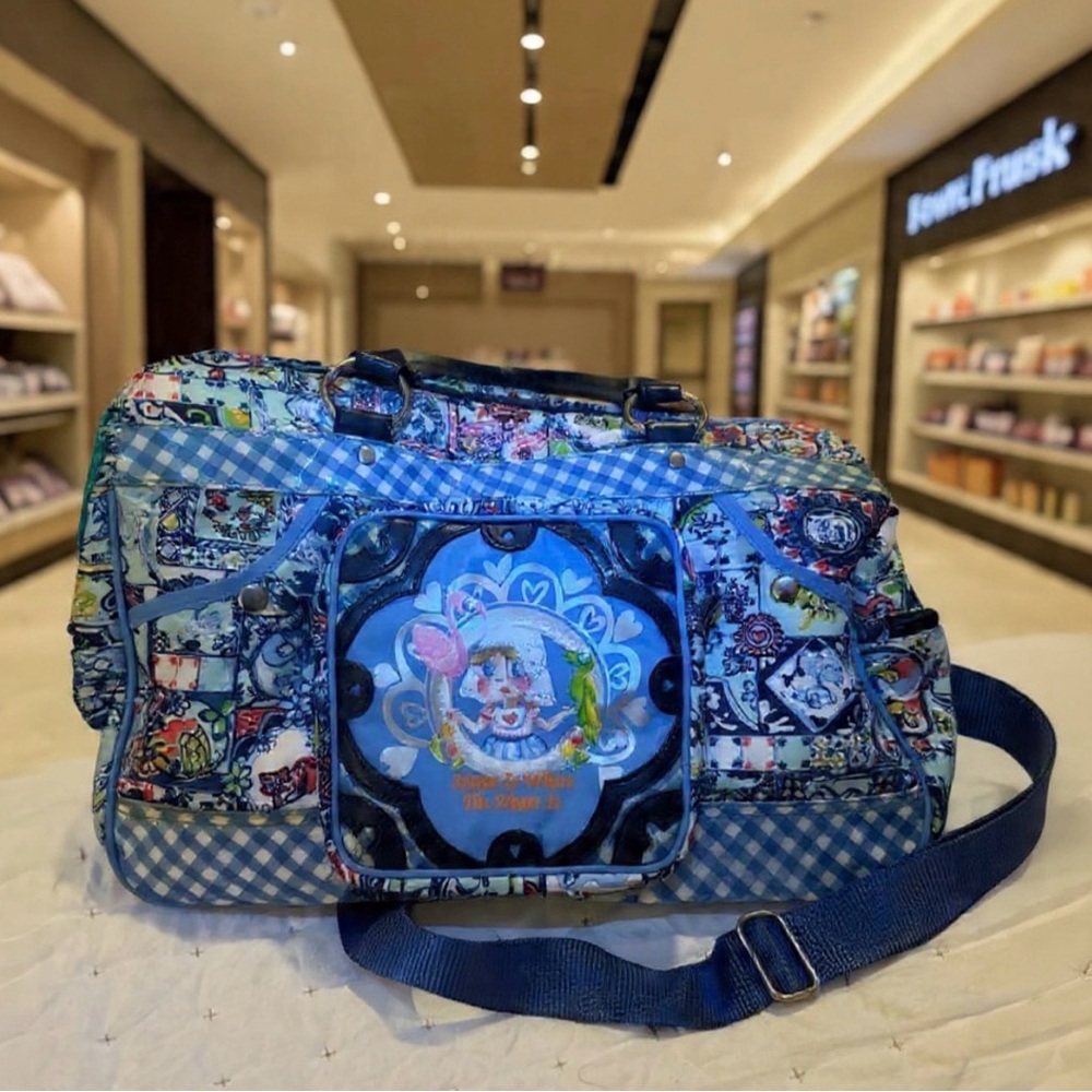 Oilily Vintage/RARE Blue Patterned Diaper Bag